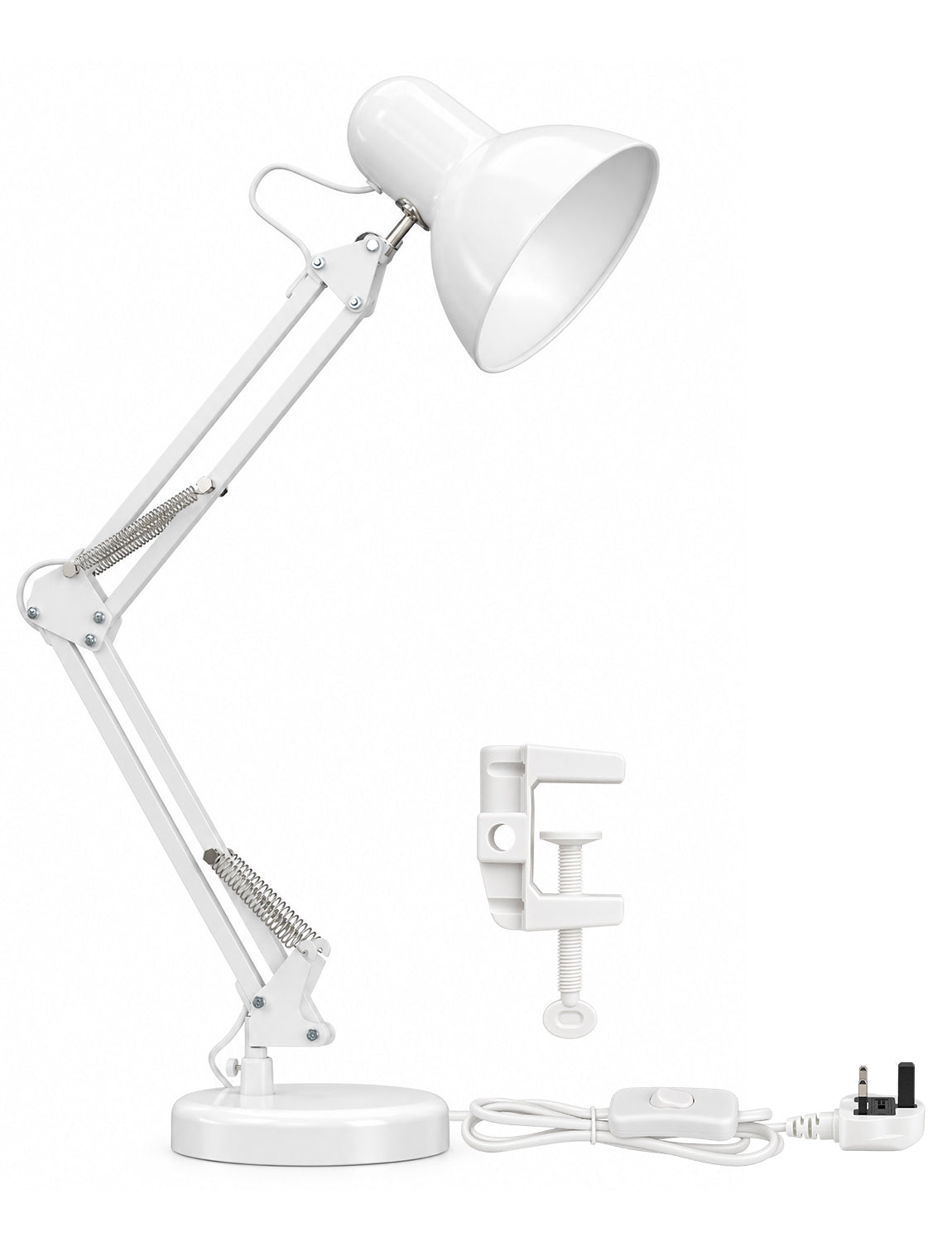Lepro Desk Lamp, E27 Swing Arm Desk Lamp with Clamp, Classic Table Lamp
