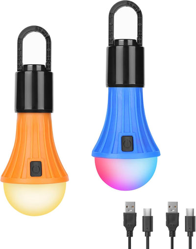 Lepro Rechargeable Camping Lights, 7 White & RGB Colour Modes, Hanging Tent Lights for Camping