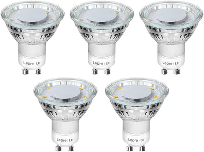 Lepro GU10 LED Bulbs Warm White 2700K, 4W 325lm Spot Light Bulbs, 50W Halogen Spotlight Equivalent, Energy Saving GU10 LED Lightbulbs, 100�� Wide Beam, Non-dimmable, Pack of 6