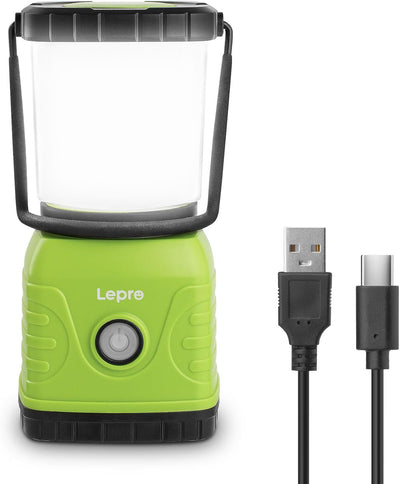 Lepro Camping Light Rechargeable, 1300 Lumen Camping Lantern for Tents, Dimmable 4 Modes, Outdoor Emergency Light