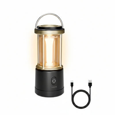 Lepro Camping Lantern, 2000 Lumen Camping Light Reachargeable or AA Battery Powered, Dimmable 5 Modes, Warm White & Cool Light, Rechargeable Lantern for Power Cuts, Tents, Fishing, Storm, Emergency