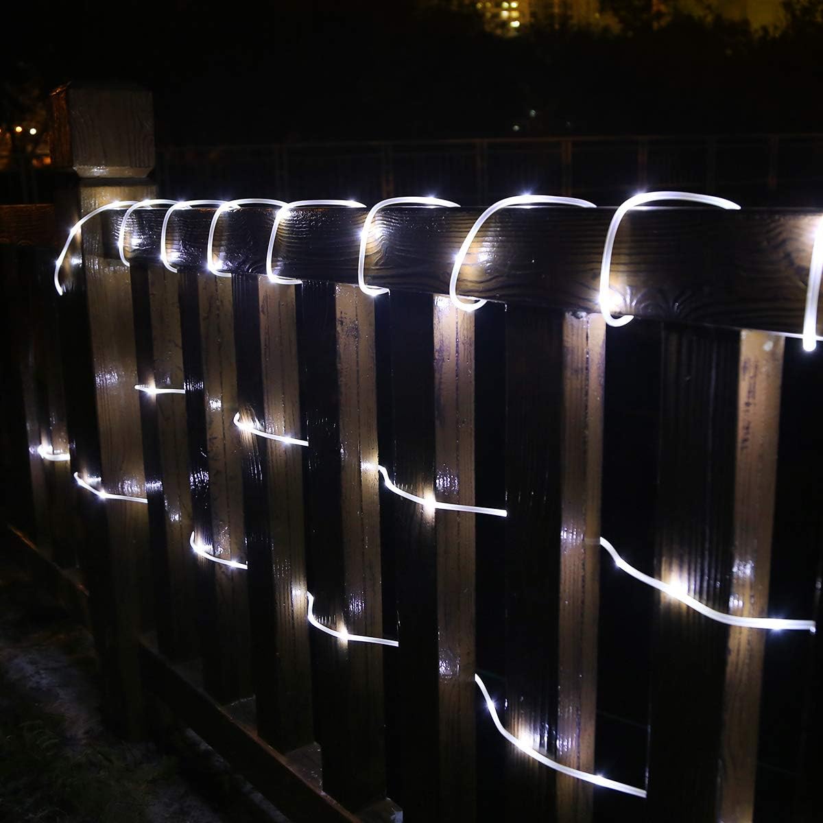Lepro Outdoor Rope Lights Mains Powered, Connectable, 10m/33ft 240 LED Outdoor Lights Plug in, Bright Cool White, Low Voltage, Waterproof Thick Rope Lights for Garden, Tree, Pathway and More