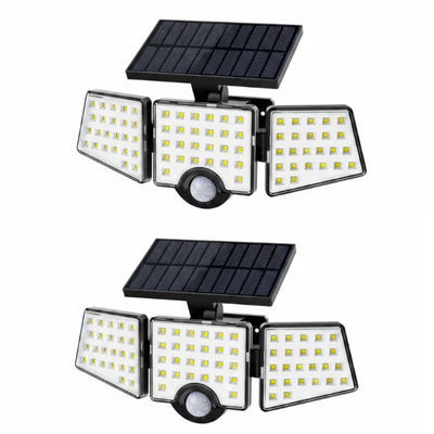 Lepro Solar Security Lights, 1200LM Solar Floodlights Motion Sensor with 360 Degree 3 Adjustable Heads, IP65 Waterproof, Wide Lighting Angle Solar Lights Outdoor for Yard Garage Pathway