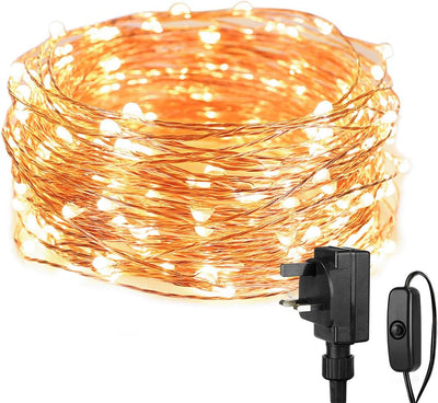 Lepro Fairy Lights Plug in, 20m 200 LED Copper Wire Fairy Lights, 66ft Warm White Fairy String Lights Mains Powered for Indoor Outdoor, Bedroom, Wedding Decor, Garden, Party, Christmas and More