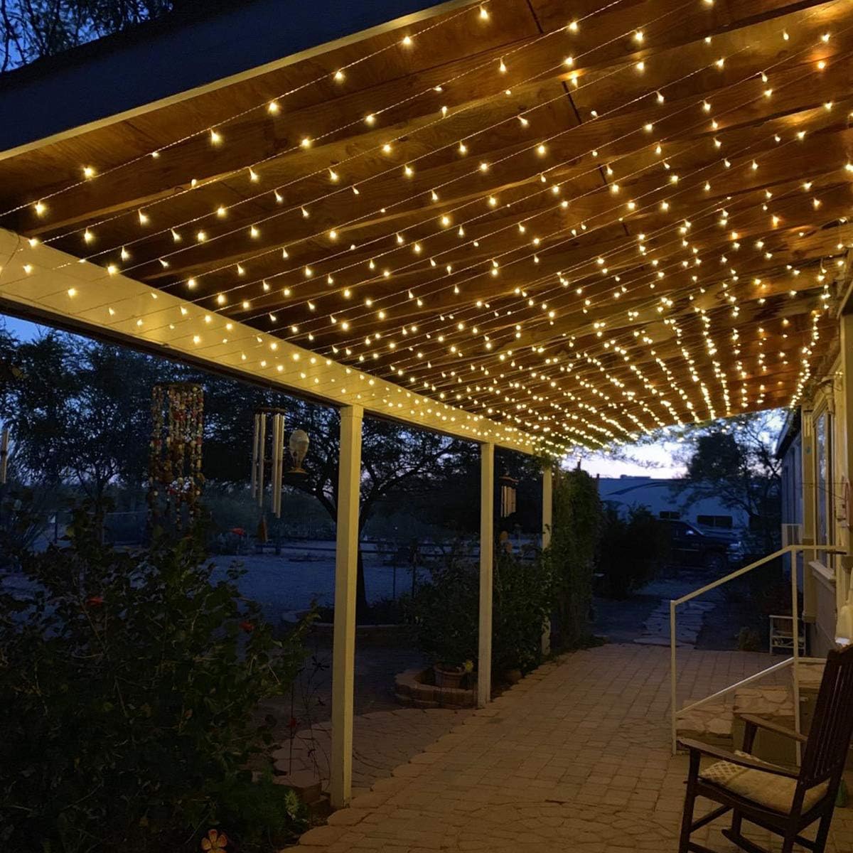 Lepro Curtain Lights Plug in, 3m x 3m 300 LED Warm White Curtain Fairy Lights, 8 Modes Fairy Lights Curtain Mains Powered for Birthday Decorations, Weeding, Party, Garden, Gazebo, Bedroom, Wall