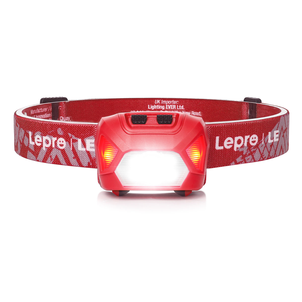Lepro LED Head Torch with Red Light, Super Bright Headlamp 6 Lighting Modes [Energy Class A+++]
