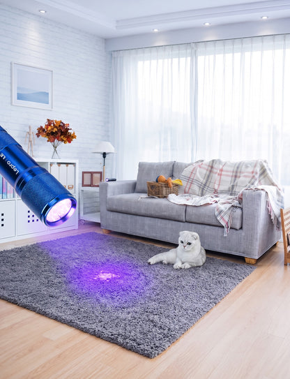 Lepro UV Torch, 9 LED 395nm Ultraviolet Flashlight, Blue