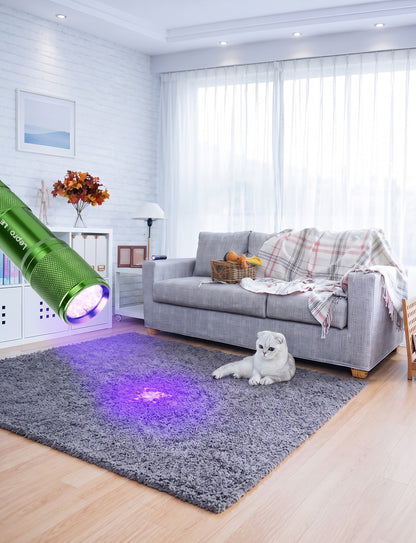 Lepro UV Torch, 9 LED 395nm Ultraviolet Flashlight, Green