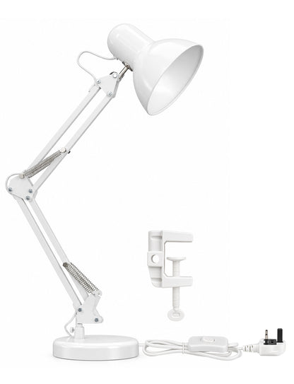 Lepro Desk Lamp, E27 Swing Arm Desk Lamp with Clamp, Classic Table Lamp