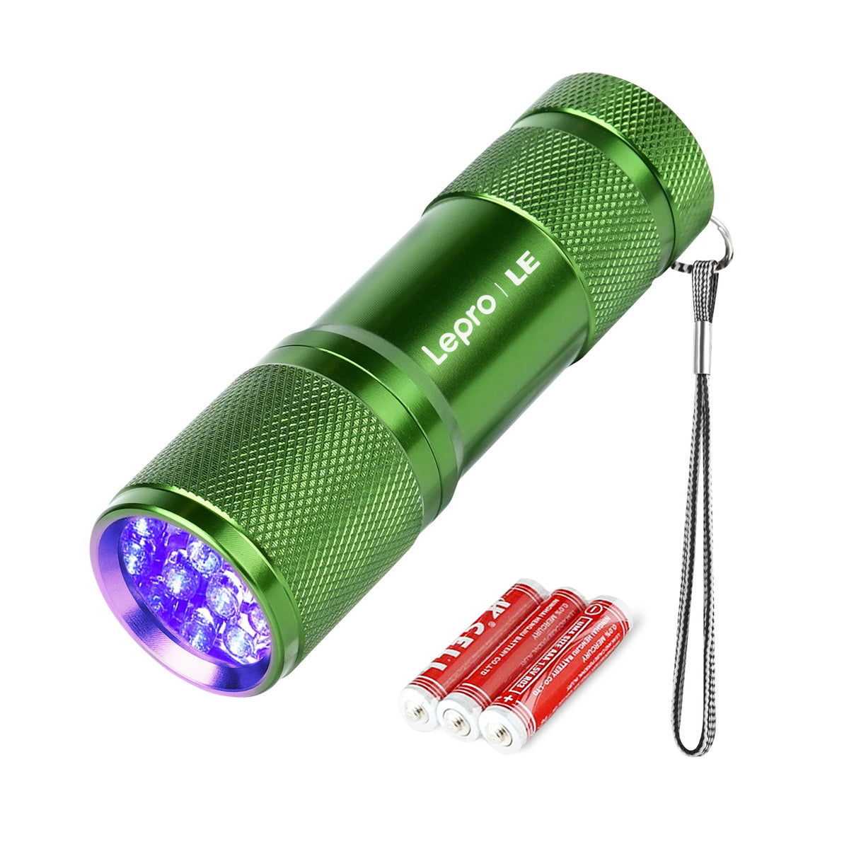 Lepro UV Torch, 9 LED 395nm Ultraviolet Flashlight, Green