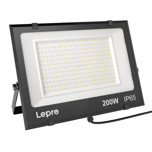 200W LED Floodlight, 24000 Lumen 1000W MH Equivalent Flood Light, Waterproof IP65 Security Light with CE and TUV Certification, IK07, 6500K Daylight White