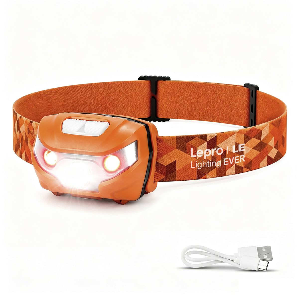 Lepro Head Torch Rechargeable, Super Bright LED Headlamp Waterproof [Energy Class F]