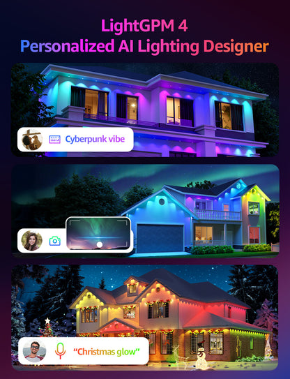 Lepro EE1 AI Permanent Outdoor Lights, Colour Changing Halloween Lights