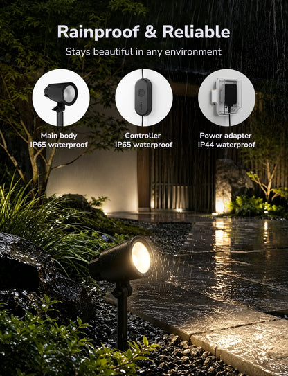 Lepro AI Smart Garden Spot Lights RGBIC, 800LM Warm & Daylight Dimmable