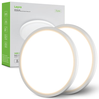 Lepro Bathroom Lights Ceiling 24W, 2400lm Warm White 3000K, Large 29cm
