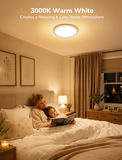 Lepro Bathroom Light Warm White, 18W Waterproof LED Ceiling Light, 22cm