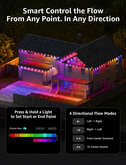 Lepro EE1 AI Permanent Outdoor Lights, Colour Changing Halloween Lights