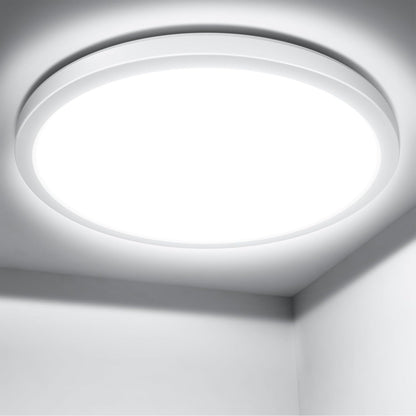 Lepro Bathroom Light, 18W 1800lm LED Ceiling Light, Waterproof IP44, 2.6cm Ultra-thin, 5000K, Round, Modern Flush Ceiling Lighting for Bathroom, Kitchen, Bedroom, Hallway, Utility Room and More, Ø22cm