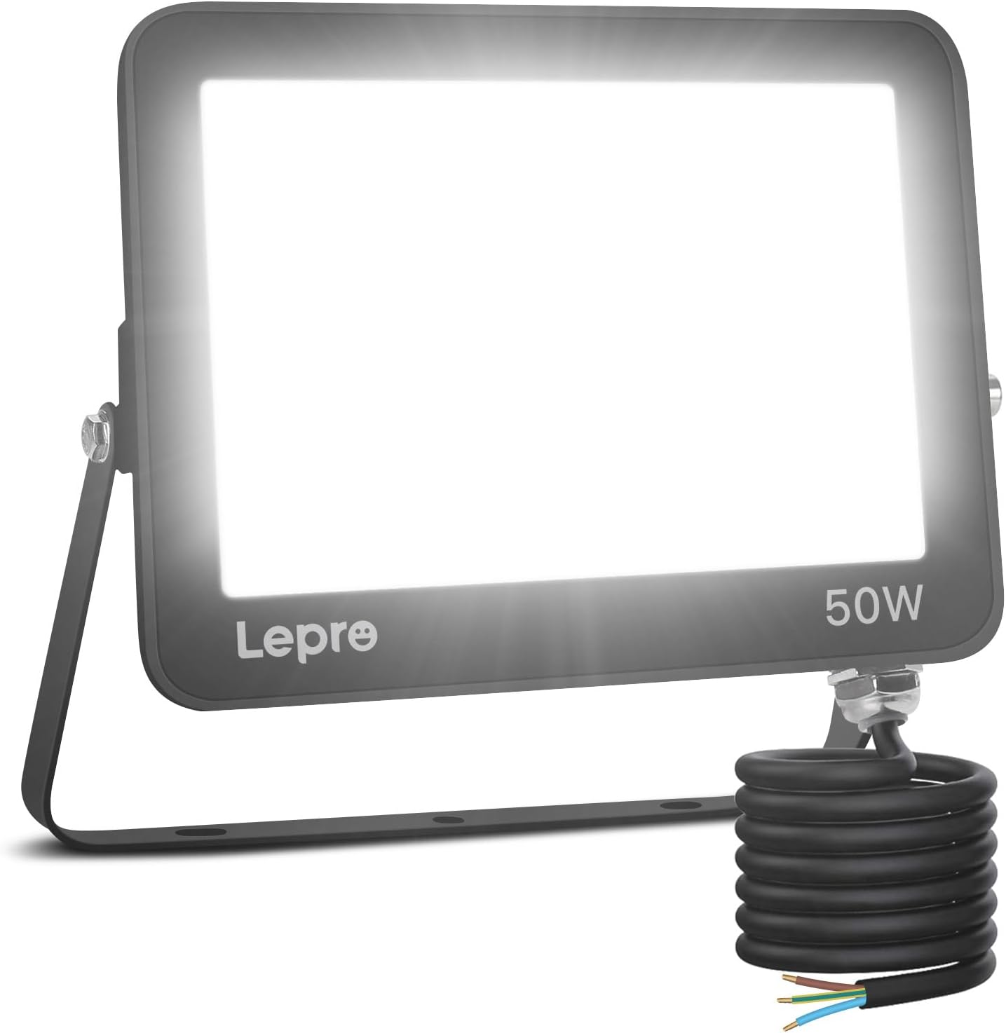 Lepro 50W Led Floodlight Outdoor, 4250lm LED Security Lights, 350W Incandescent Lamp Equivalent, Waterproof IP65, Daylight White Outdoor Lights for Warehouse, Playground, Backyard and More