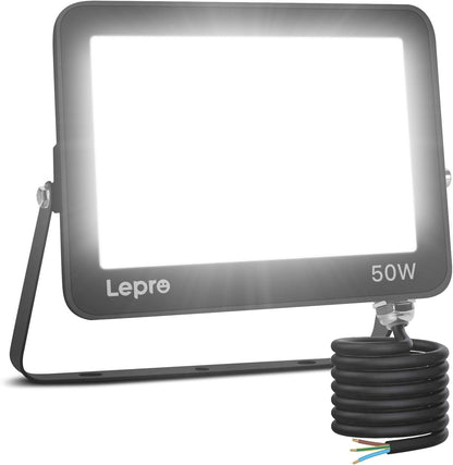 Lepro 50W Led Floodlight Outdoor, 4250lm LED Security Lights, 350W Incandescent Lamp Equivalent, Waterproof IP65, Daylight White Outdoor Lights for Warehouse, Playground, Backyard and More