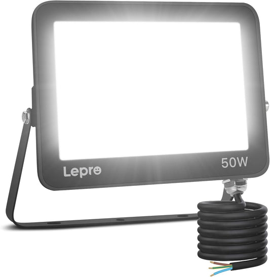 Lepro 50W Led Floodlight Outdoor, 4250lm LED Security Lights, 350W Incandescent Lamp Equivalent, Waterproof IP65, Daylight White Outdoor Lights for Warehouse, Playground, Backyard and More