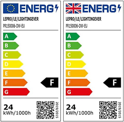 Lepro Ceiling Lights 24W, 2400lm Super Bright Square LED Ceiling Light, Daylight White 5000K, IP44 Waterproof Bathroom Light, for Office, Living Room, Bedroom, Kitchen, Hallway, Porch