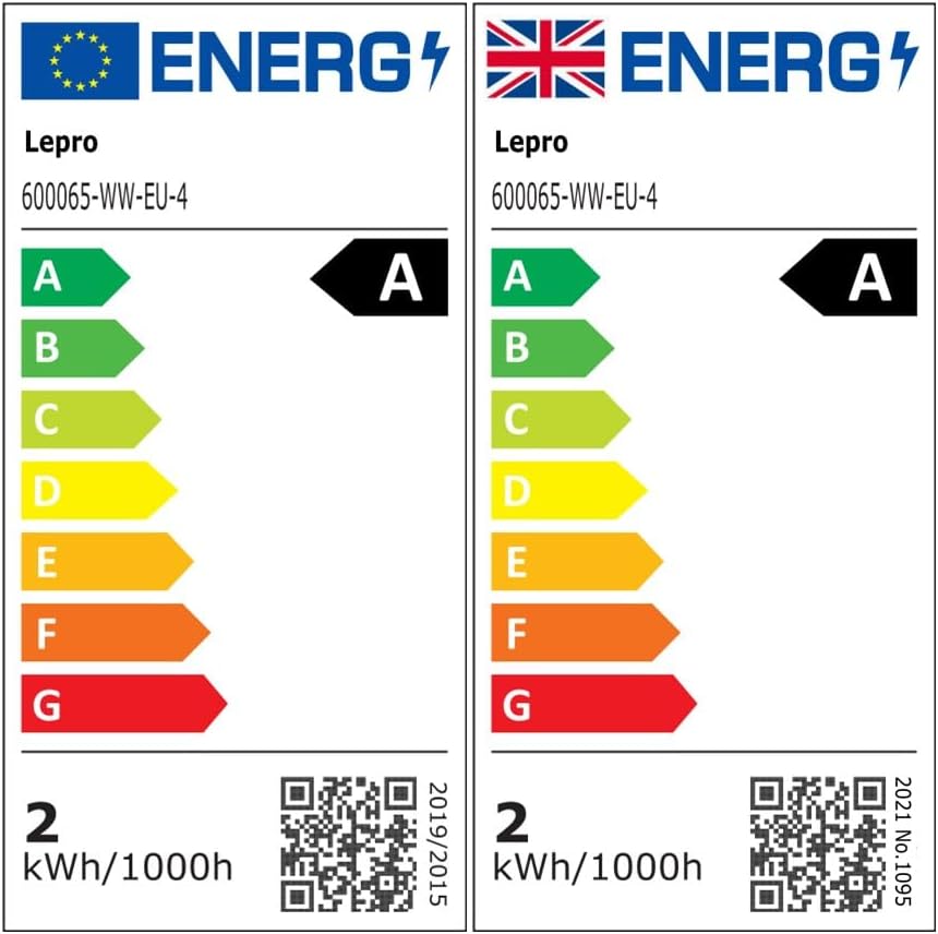 Lepro E27 Golf Ball Bulb, Ultra Efficient A-Rated, 2.2W = 40W, 470lm, Warm White 2700K, 50000H Lifespan, Edison Screw in Light Bulb, Clear Glass Vintage Filament Bulb, Pack of 4