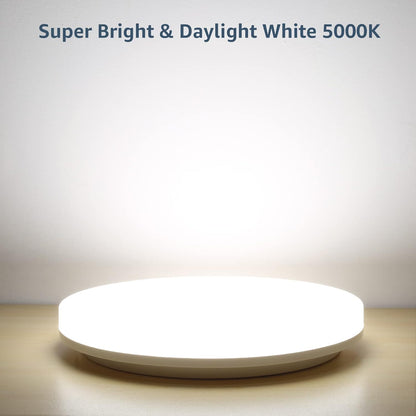 Lepro Bathroom Lights Ceiling, 24W 2400lm Bright LED Ceiling Light, IP54 Waterproof, Daylight White 5000K, Large, Flush Ceiling Light for Living Room Kitchen, Hallway, Outside Porch and More, Ø28CM