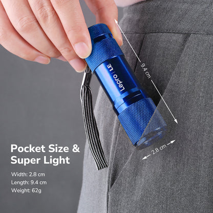 Lepro UV Torch, 9 LED 395nm Ultraviolet Flashlight, Blue