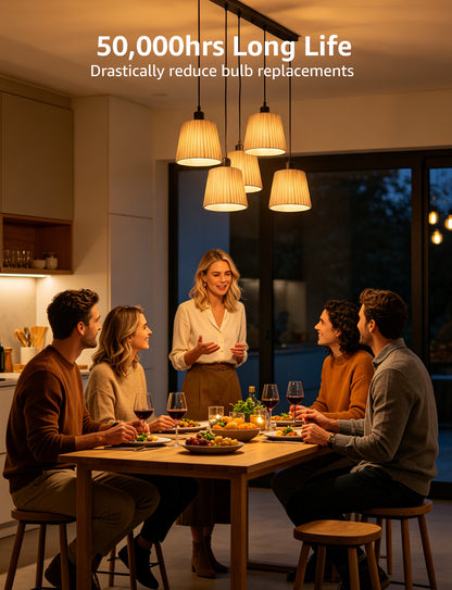 Lepro E14 LED Light Bulb A-Rated, Warm White 2700K, Ultra-efficient E14 Candle Bulb C35, 2.2W = 40W, 470lm, 50000H Lifespan, Small Edison Screw SES, Clear Filament, Glass, Non-dimmable [Energy Class A]