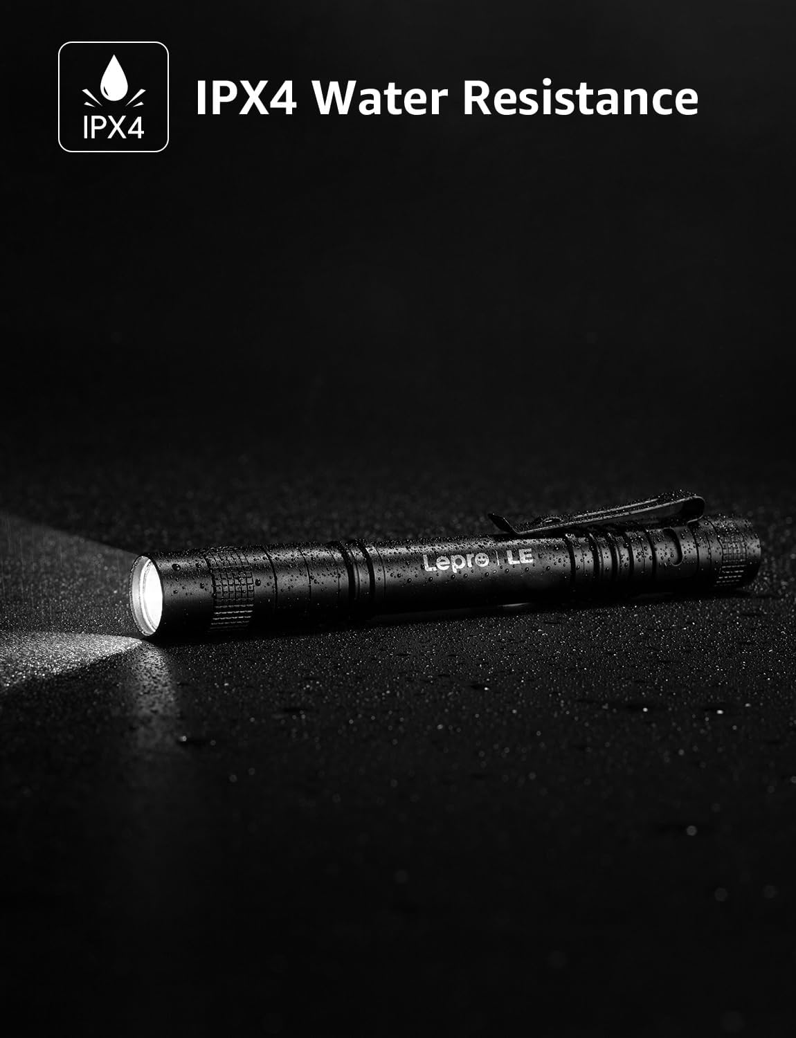 Lepro Small Torch Battery Powered, 2 Pack LED Penlight with Pocket Clip, 3 Modes Pen Torch, Water Resistant for Inspection, Work, Repair and Nurses (Batteries Included)