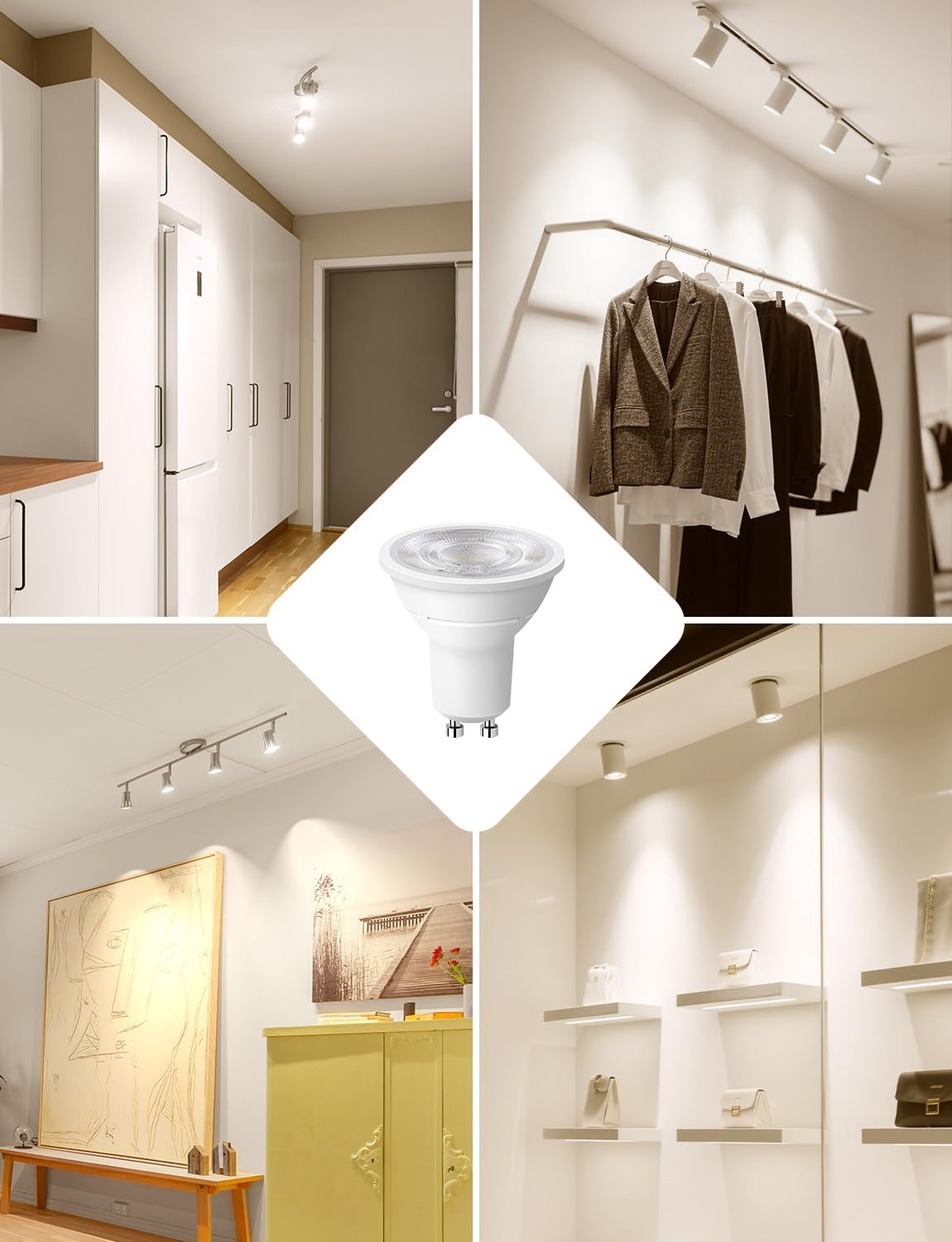 Lepro GU10 LED Bulbs, Neutral White 4000K, A Energy Class, 360LM, 2W (50W Equivalent), 38¡« Beam Angle, 50000H Long Life, 96% Energy Saving Spotlight Bulb, Non-Dimmable, 2 Packs