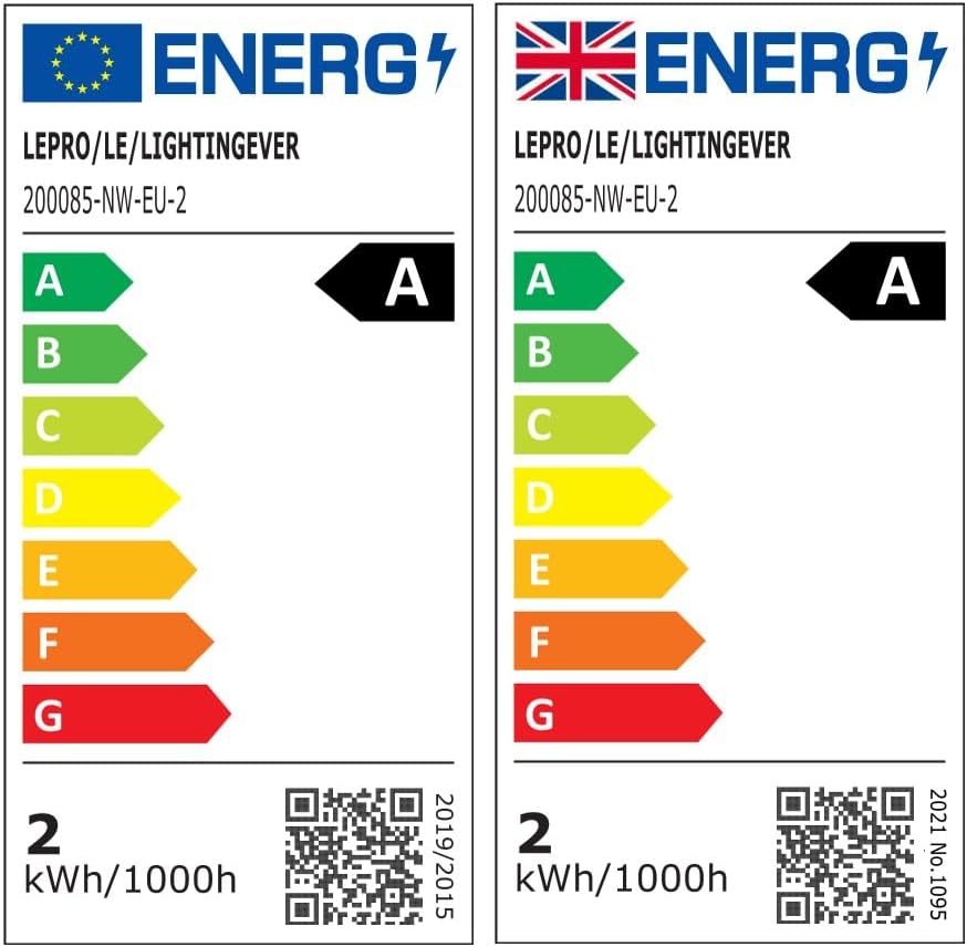 Lepro GU10 LED Bulbs, Neutral White 4000K, A Energy Class, 360LM, 2W (50W Equivalent), 38¡« Beam Angle, 50000H Long Life, 96% Energy Saving Spotlight Bulb, Non-Dimmable, 2 Packs