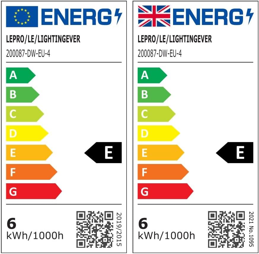 Lepro GU10 LED Spotlight Bulb, 630LM, 6W (80W Equivalent), Daylight White 6500K, 38¡« Beam Angle, Energy Saving Light Bulbs, Non-Dimmable, 4 Packs