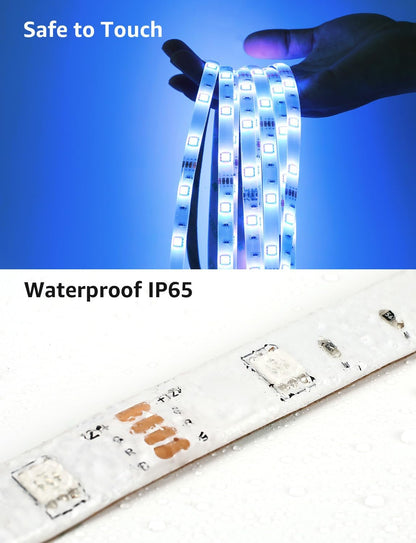 LE LED Strip Light 5m Outdoor Waterproof, IP65 WiFi Smart LED Lights, Works with Alexa and Google Assistant, App Control RGB Lights Strip for Bedroom TV Party Kitchen (2.4GHz Only)