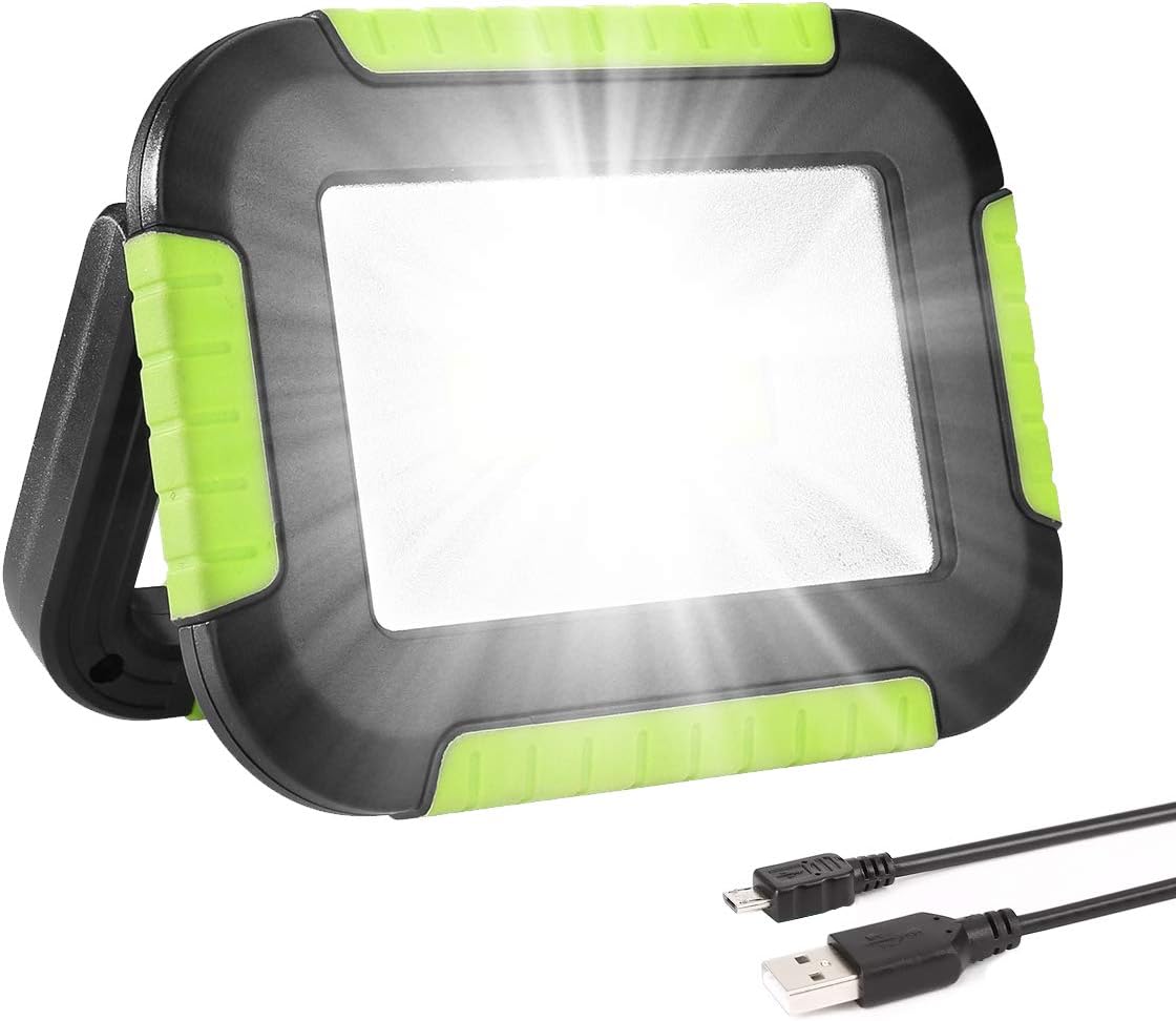 LE Camping Light Rechargeable, 1000 Lumen Portable Work Light Rechargeable, Bright Outdoor Camping Lantern with 4400mAh Power Bank, 3 Modes LED Floodlight for Emergency, Power Cuts, Tents and More