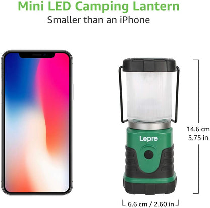 Lepro Camping Lantern Battery Powered, Portable Small Camping Tent Lights AA Battery Operated, Dimmable Warm White to Daylight Modes, Battery Lantern for Indoors, Emergency Lighting for Power Cuts