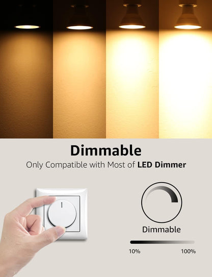 Lepro GU10 LED Bulbs Dimmable, Warm White 2700K, 4.5W 345lm, 50W Halogen Spotlight Bulb Equivalent, 38° Narrow Beam, Energy Saving GU10 LED Light Bulbs, Pack of 10