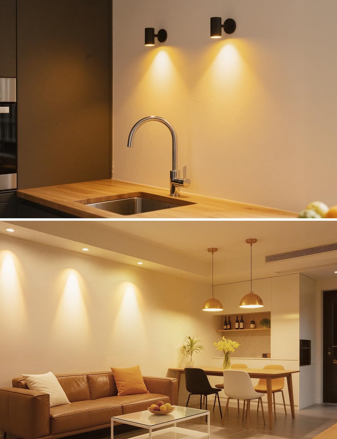 Lepro GU10 LED Bulbs, Warm White 2700K, 630LM, 6W (80W Equivalent), 38¡« Beam Angle, Energy Saving Spotlight Bulbs, Non-Dimmable, 8 Packs