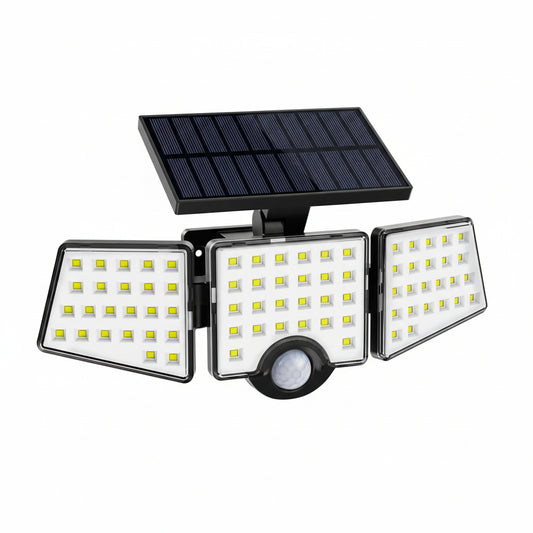 Lepro Solar Security Lights, 1200LM Solar Floodlights Motion Sensor with 360 Degree 3 Adjustable Heads, IP65 Waterproof, Wide Lighting Angle Solar Lights Outdoor for Yard Garage Pathway