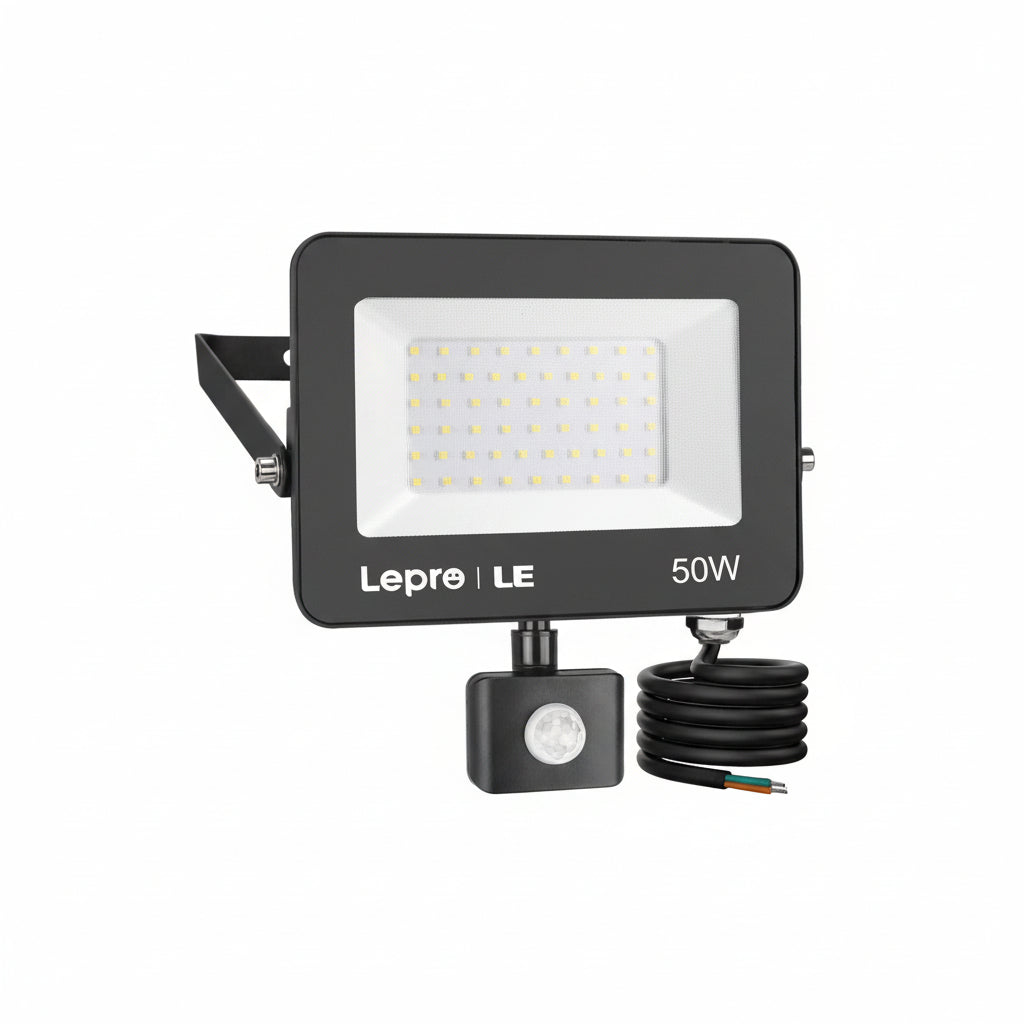 Lepro Security Lights Outdoor Motion Sensor, 50W PIR Sensor Security Light, 4200 Lumens Super Bright, Ultra Thin, Water-Resistant Flood Light for Garden, Patio, Backyard, Rooftop and More