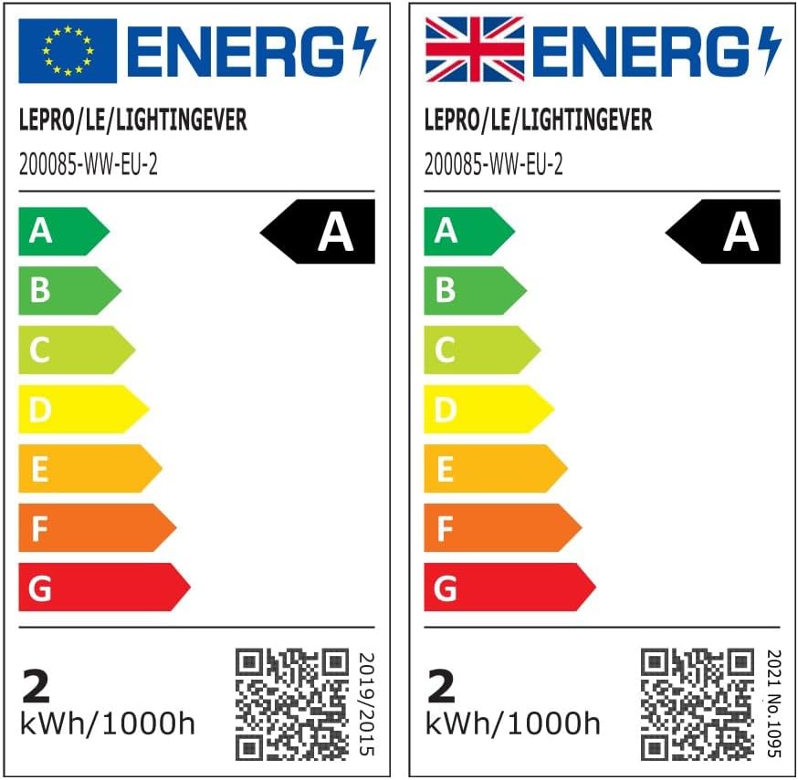 Lepro GU10 LED Bulbs, Warm White 2700K, A Energy Class, 360LM, 2W (50W Equivalent), 38¡« Beam Angle, 50000H Long Life, 96% Energy Saving Spotlight Bulb, Non-Dimmable, 2 Packs