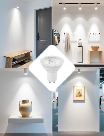 Lepro GU10 LED Bulbs, Cool White 6500K, 630LM, 6W (80W Equivalent), 38¡« Beam Angle, Energy Saving Spotlight Bulbs, Non-Dimmable, 8 Packs