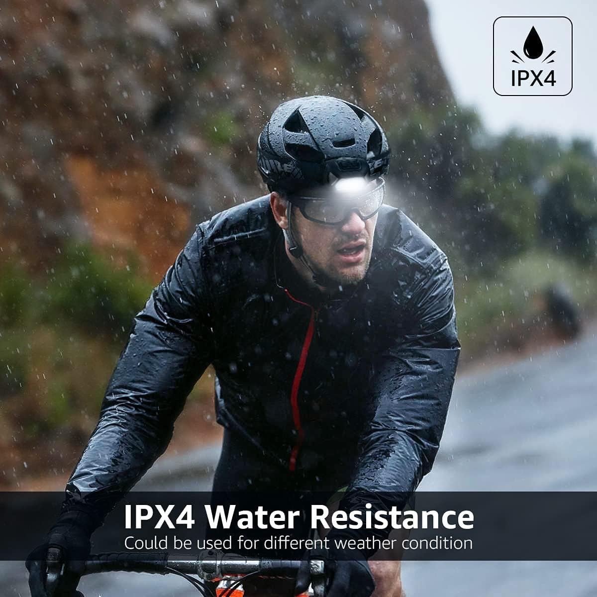 Lepro Head Torch, Super Bright LED Headlamp with 6 Lighting Modes, Waterproof, Battery Powered LED Lightweight Headlight for Cycling Running Camping for Kids Adults [Not Included Battery]