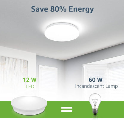 Lepro Ceiling Lights, 12W 1150lm, 5000K Daylight White, 60W Equivalent, Energy Saving, Modern Ceiling Light Fitting for Living Room, Bedroom, Kitchen, Office, Utility Room and More, φ26cm Round