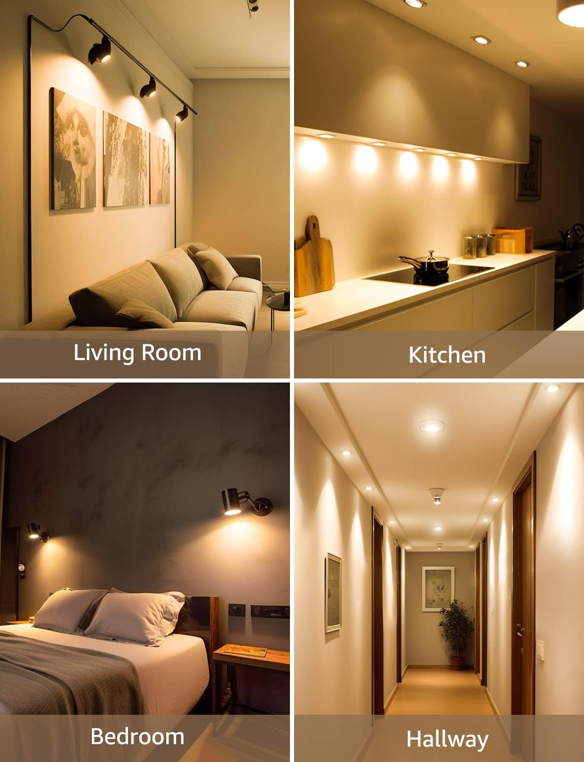 Lepro GU10 LED Bulbs, Warm White 2700K, 4W 345lm Energy Saving Light Bulbs, 50W GU10 Halogen Spotlight Bulbs Equivalent, 38° Narrow Beam, No Flickering, Non-dimmable, Pack of 10