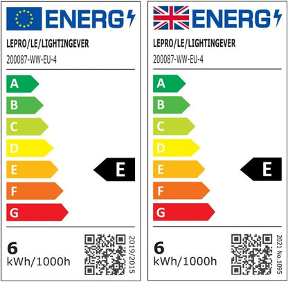 Lepro GU10 LED Spotlight Bulb, 630LM, 6W (80W Equivalent), Warm White 2700K, 38¡« Beam Angle, Energy Saving Light Bulbs, Non-Dimmable, 4 Packs