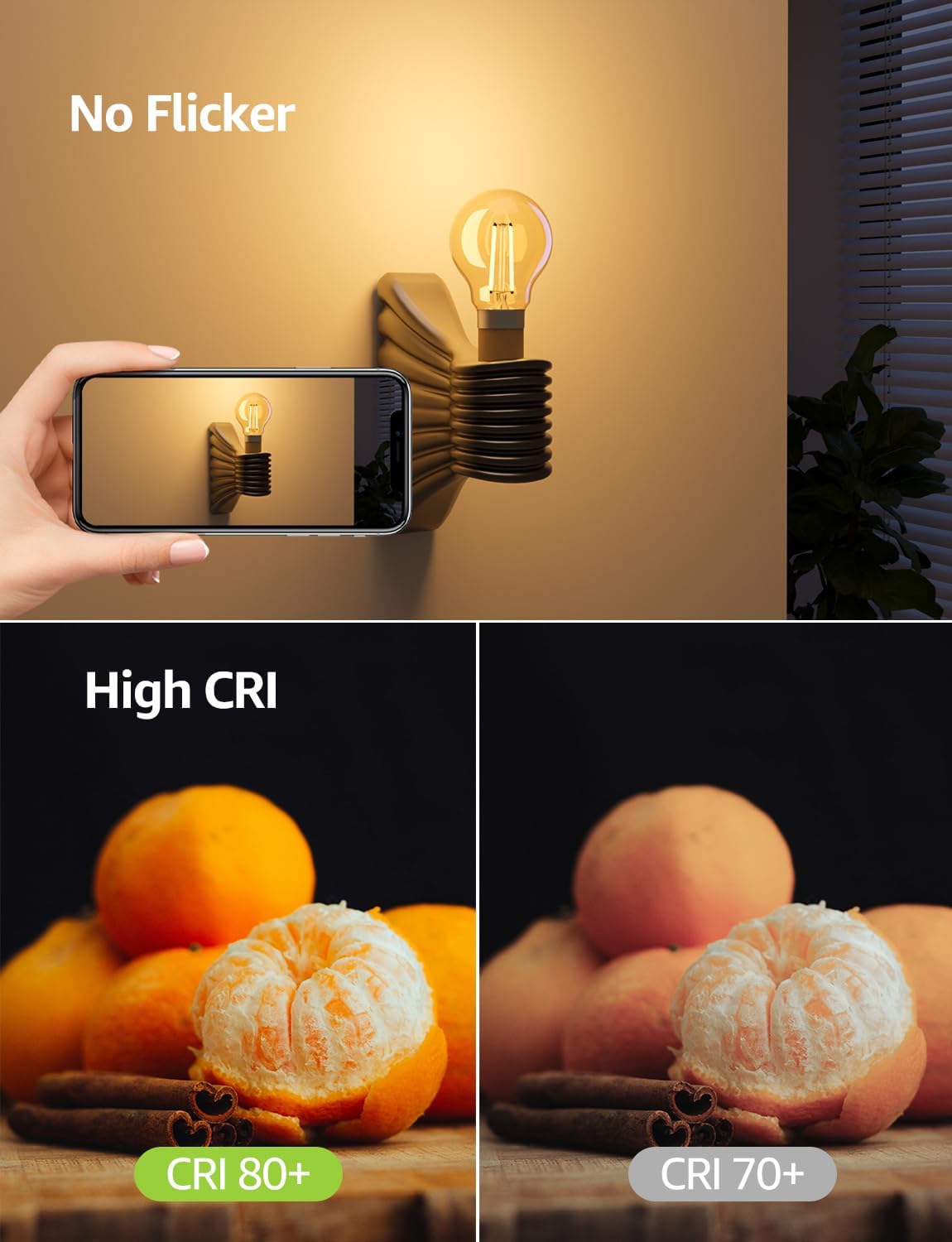 Lepro Vintage Bayonet Light Bulb, Ultra Efficient A-Rated B22 Bulb, 3.8W = 60W, 806lm, 2700K Warm White, 50000H Lifespan, Clear Filament, Glass, Non-dimmable, Pack of 2