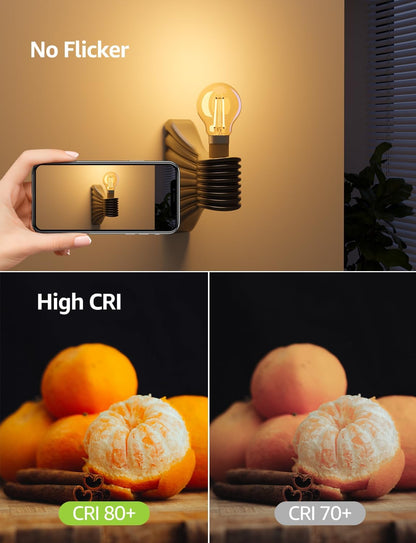 Lepro Vintage Bayonet Light Bulb, Ultra Efficient A-Rated B22 Bulb, 3.8W = 60W, 806lm, 2700K Warm White, 50000H Lifespan, Clear Filament, Glass, Non-dimmable, Pack of 2