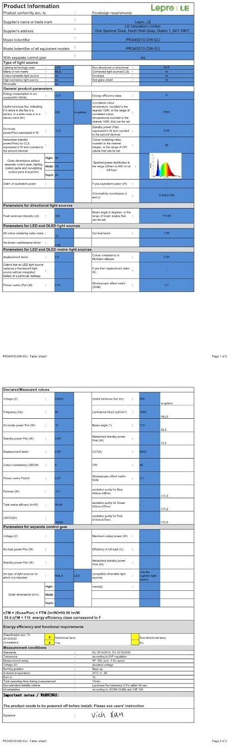 Lepro 10W LED Floodlight Outdoor, 850LM LED Security Lights, 70W Incandescent Lamp Equivalent, Waterproof IP65, Daylight White LED Outdoor Lights for Garden [Without Sensor]